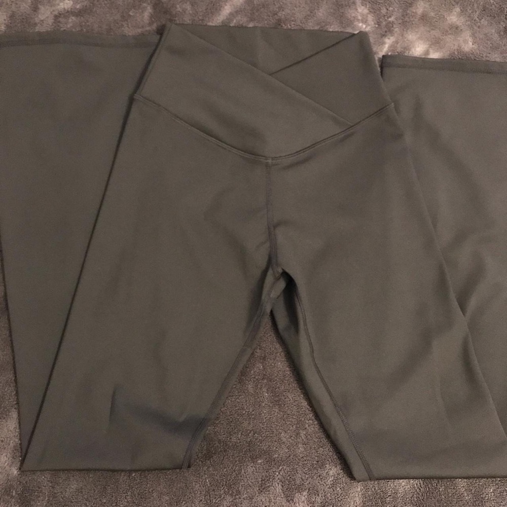 crossover flare leggings